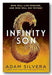 Book cover of 'Infinity Son' by Adam Silvera with a dragon illustration on a dark background.