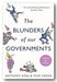 Book cover of 'The Blunders of Our Governments' with illustrations of people in formal attire and a purple circle with text.