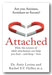 Book cover of 'Attached' by Dr. Amir Levine and Rachel S.F. Heller with a heart-shaped lock on a white background.