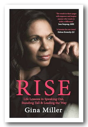 Book cover of 'Rise' by Gina Miller with a portrait of the author.
