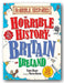 Book cover of 'Horrible History of Britain and Ireland' with colorful text and graphics.