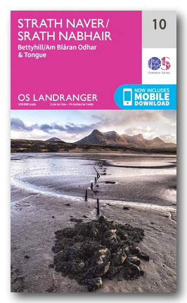 OS Landranger 10 - Strath Naver, Bettyhill & Tongue (2nd Hand Map)