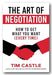 Book cover of 'The Art of Negotiation' by Tim Castle with a handshake illustration on a white background.